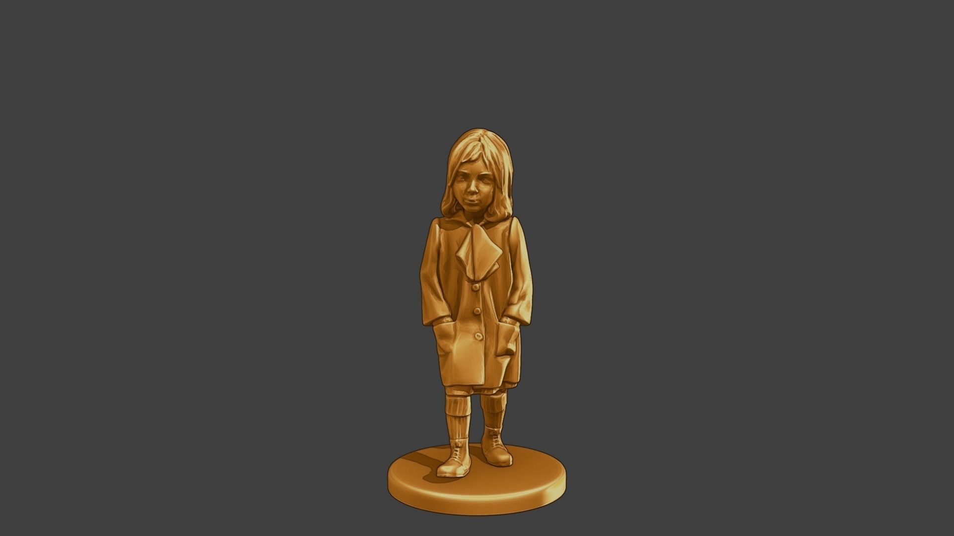 ww2 Casual Little Girl CLG1 006 3D print model_1