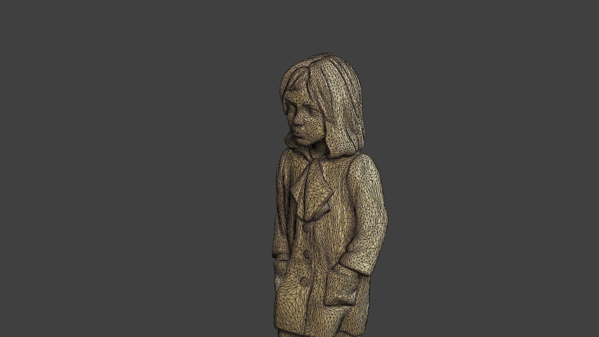 ww2 Casual Little Girl CLG1 006 3D print model_12