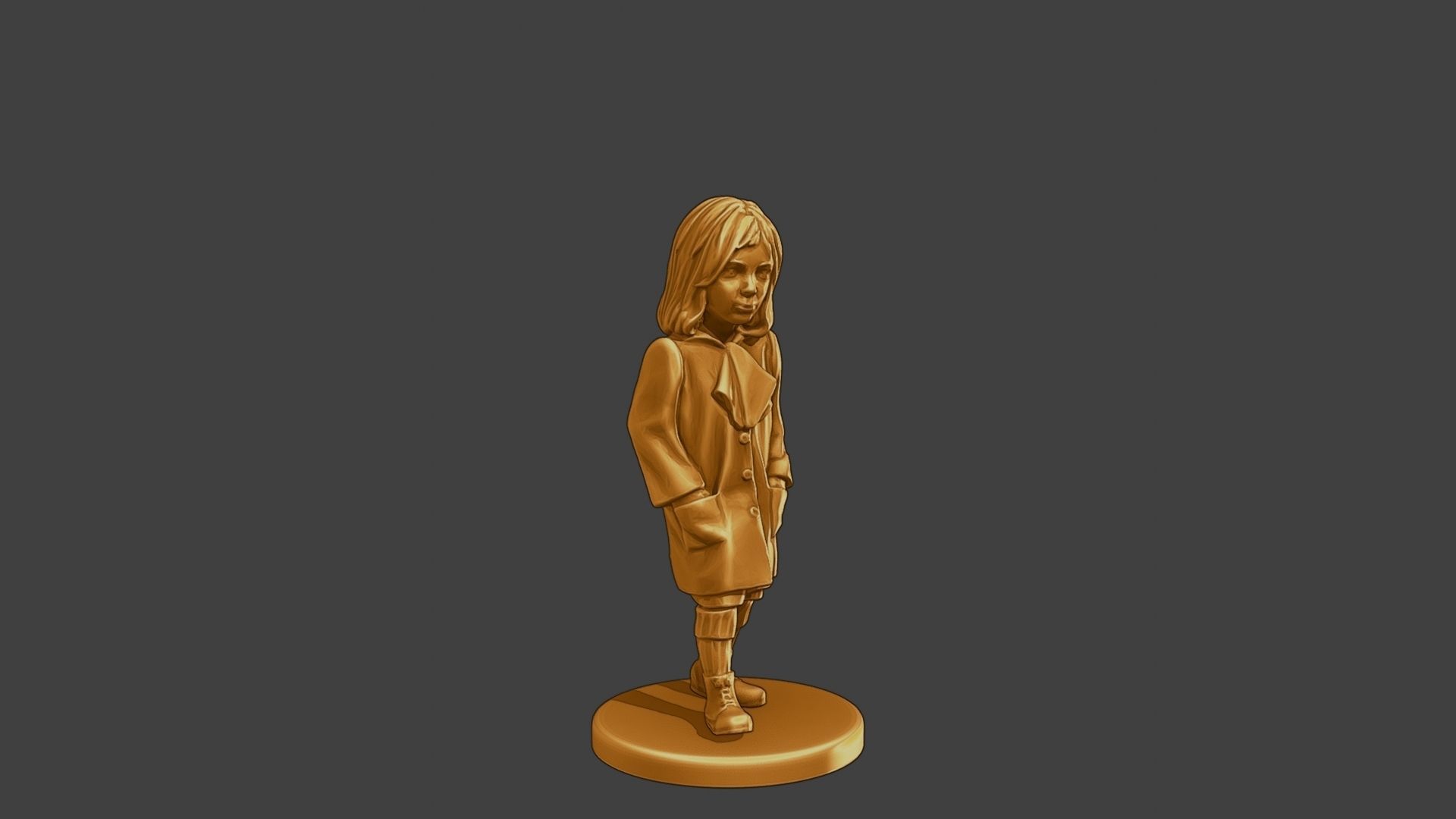 ww2 Casual Little Girl CLG1 006 3D print model_10