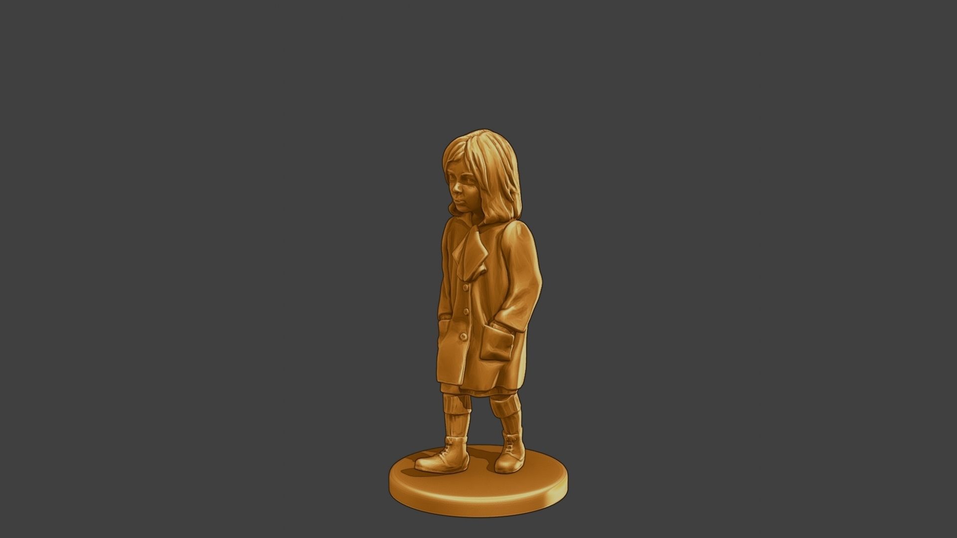 ww2 Casual Little Girl CLG1 006 3D print model_2