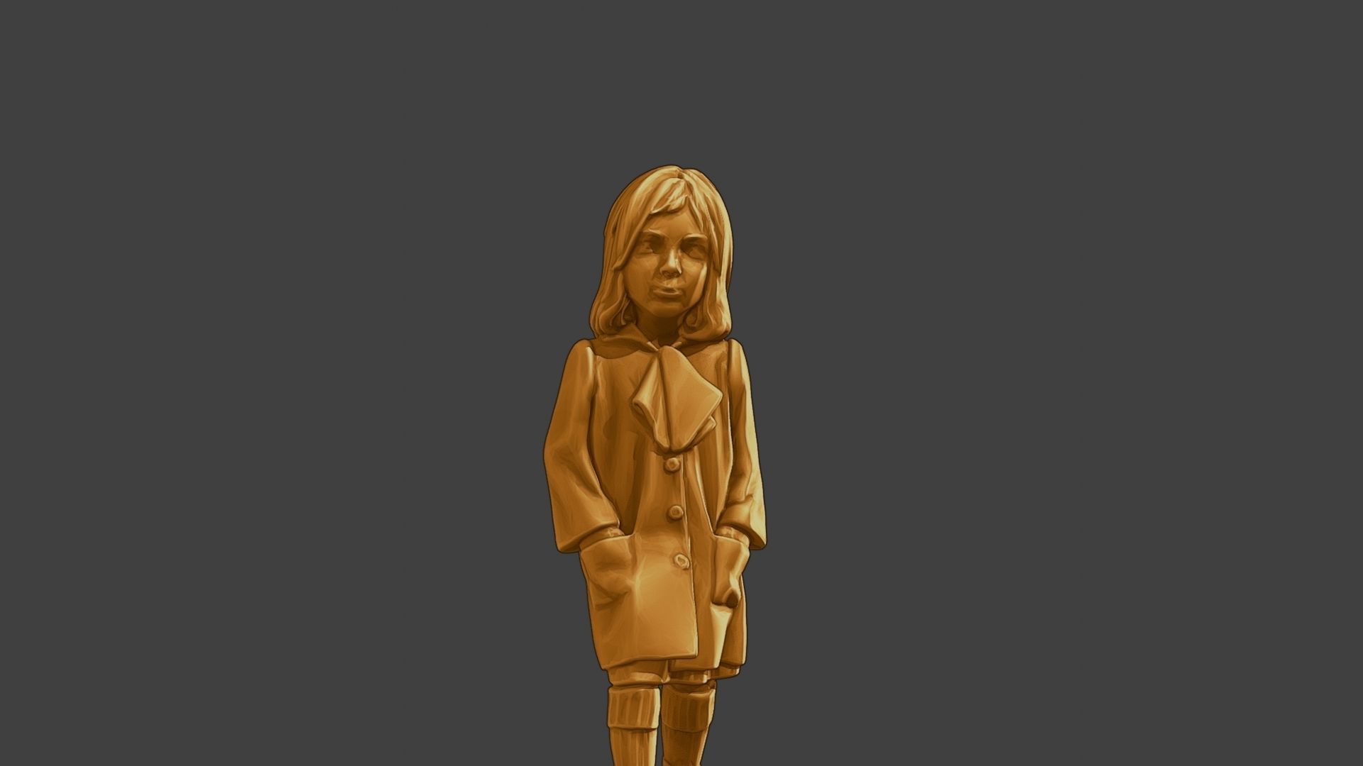ww2 Casual Little Girl CLG1 006 3D print model_28