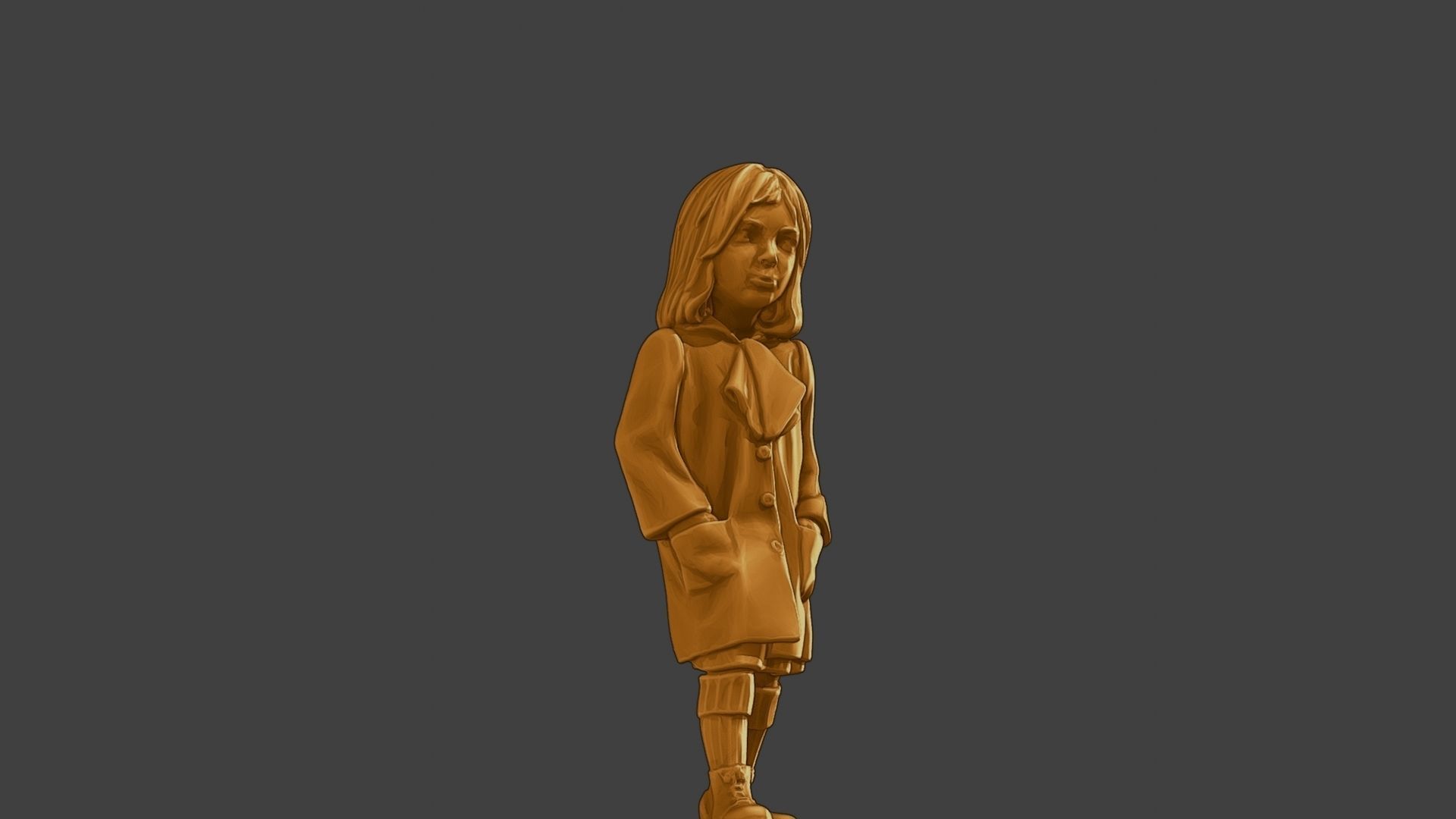 ww2 Casual Little Girl CLG1 006 3D print model_13