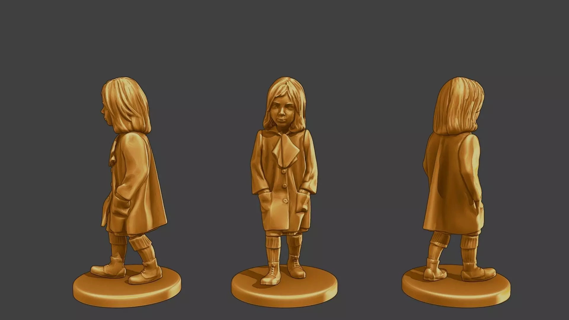 ww2 Casual Little Girl CLG1 006 3D print model_0