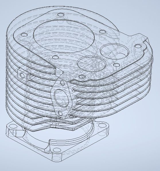 Cylinder mini tractor cylinder 3D model_4