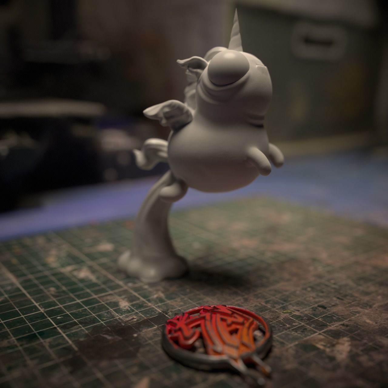 Rainbow unicorn 3D print model_5