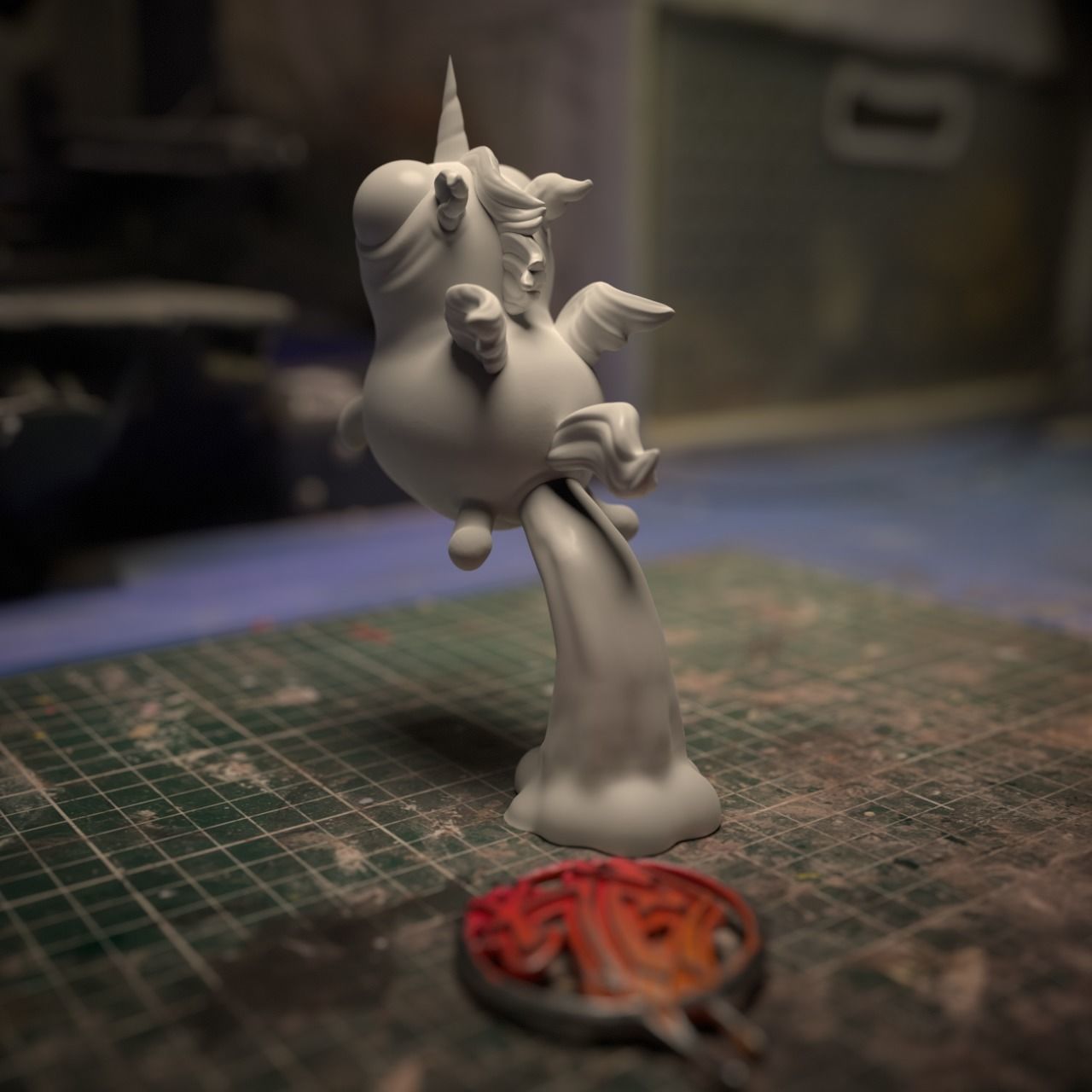 Rainbow unicorn 3D print model_7