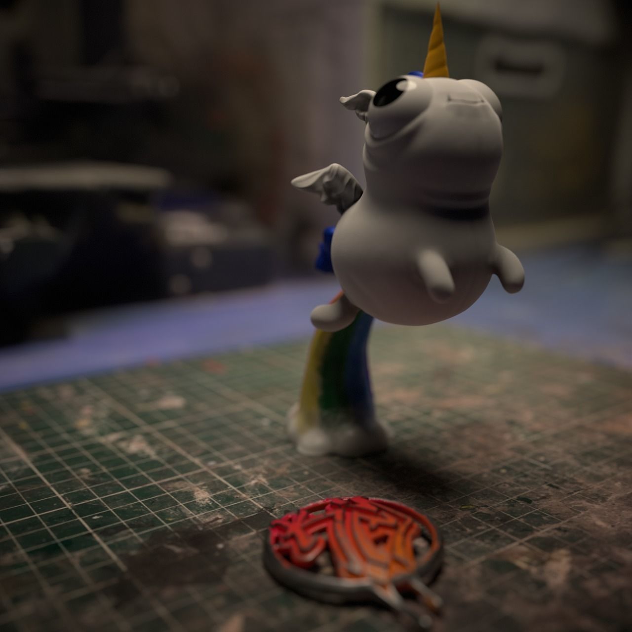 Rainbow unicorn 3D print model_4