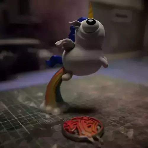 Rainbow unicorn 3D print model