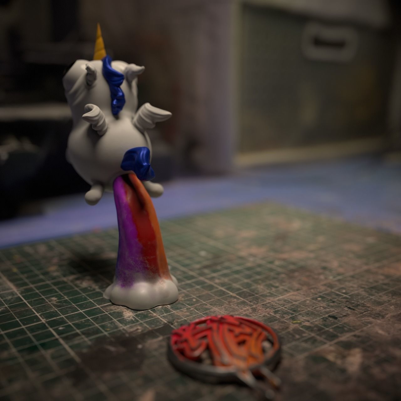 Rainbow unicorn 3D print model_2