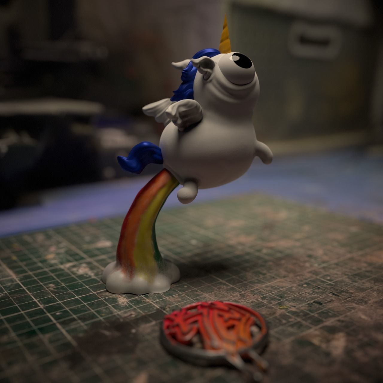 Rainbow unicorn 3D print model_1