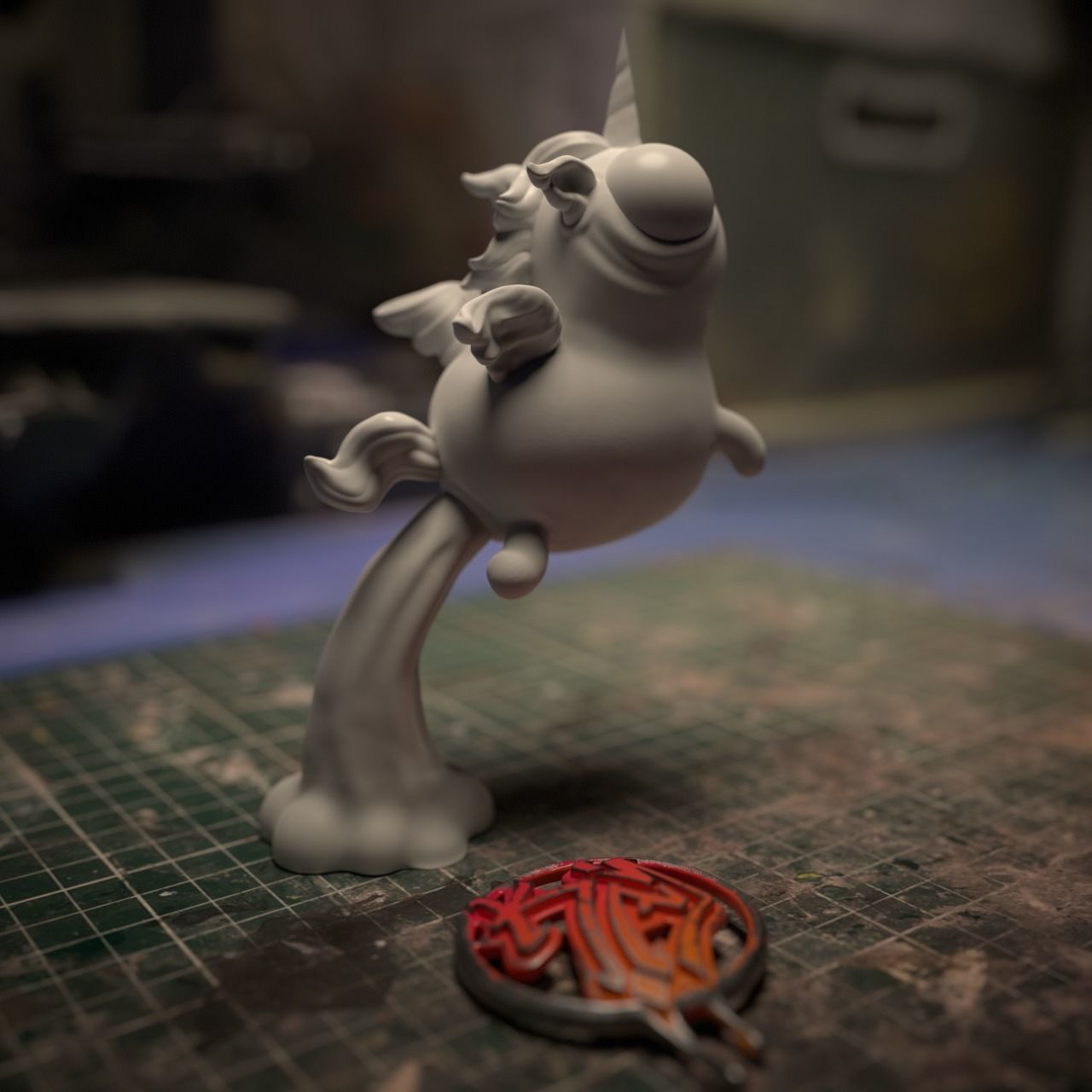 Rainbow unicorn 3D print model_6