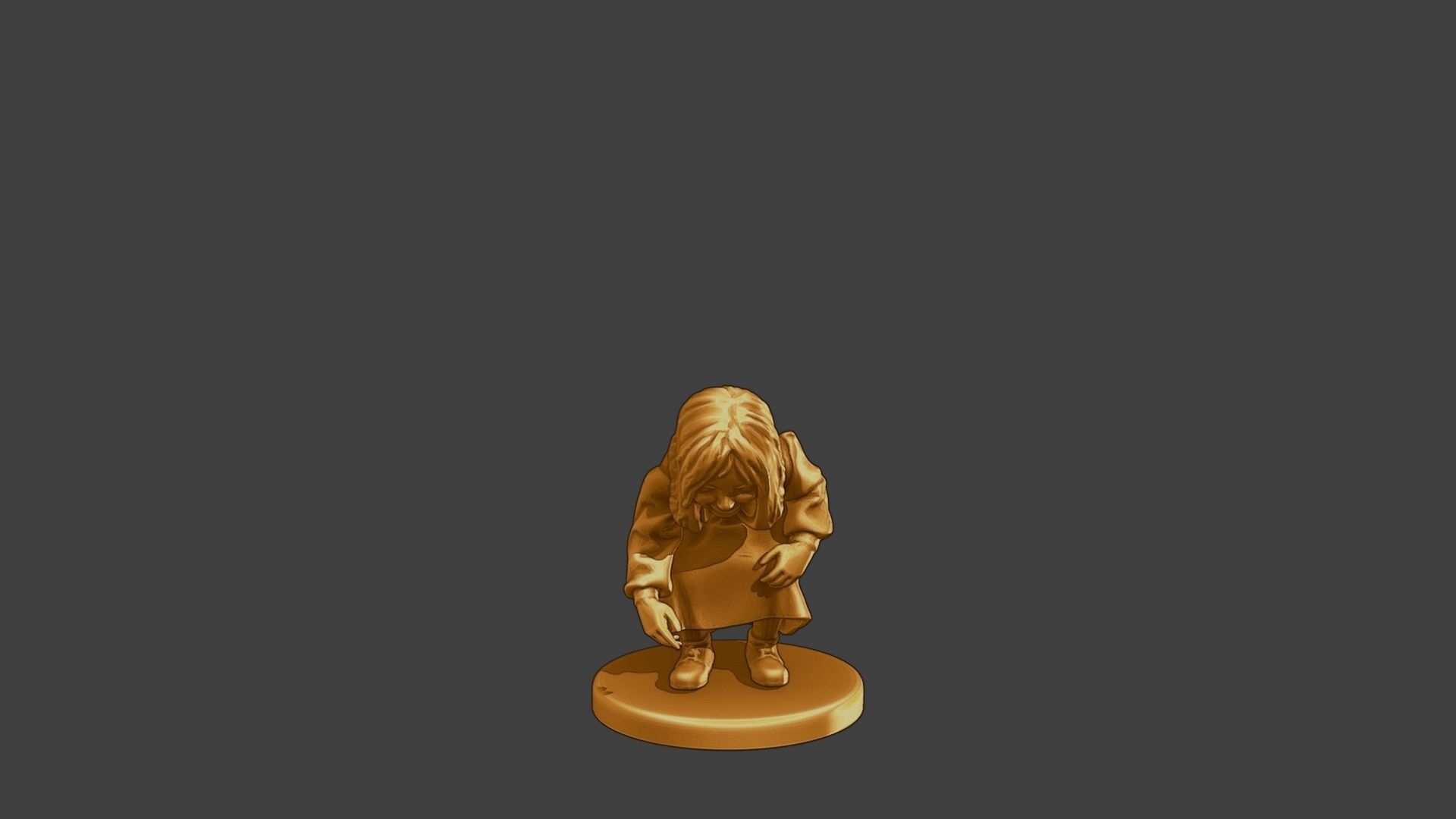 ww2 Casual Little Girl CLG1 007 3D print model_1