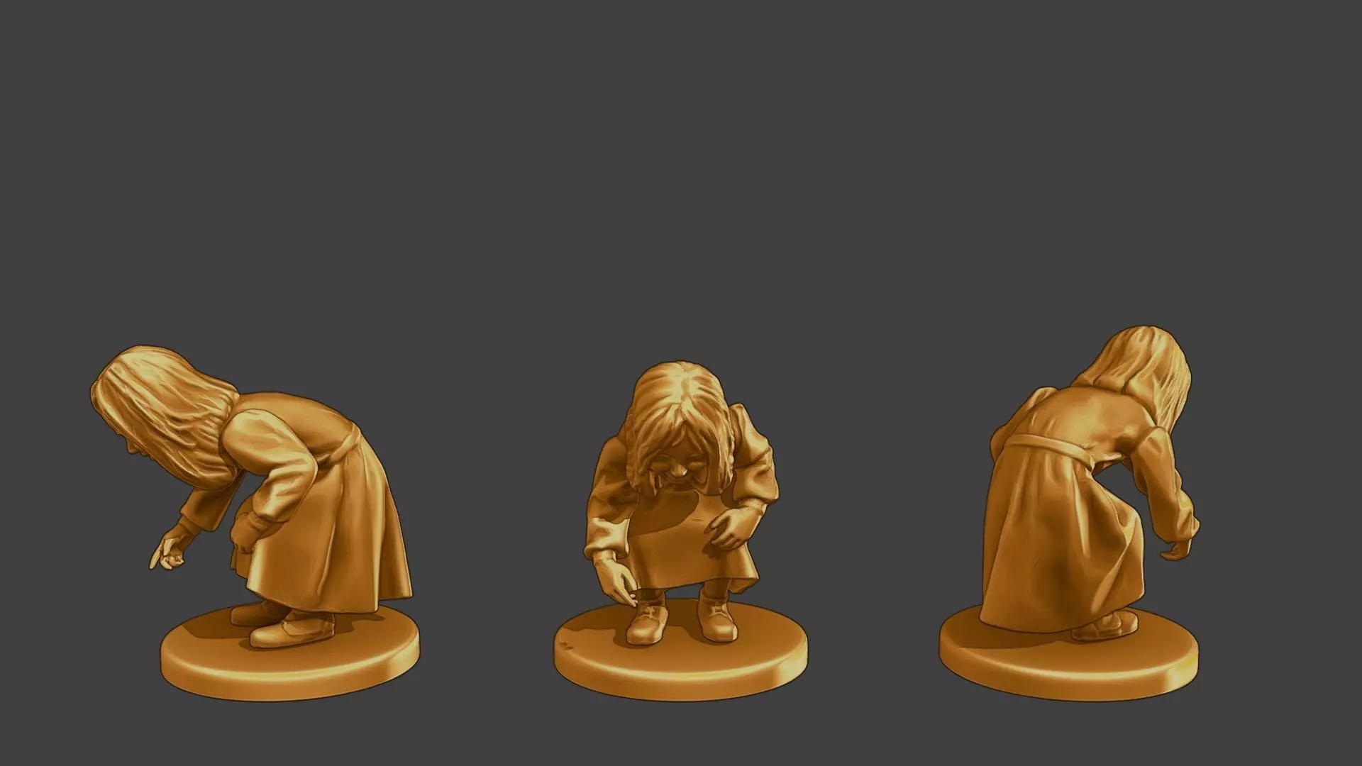 ww2 Casual Little Girl CLG1 007 3D print model_0