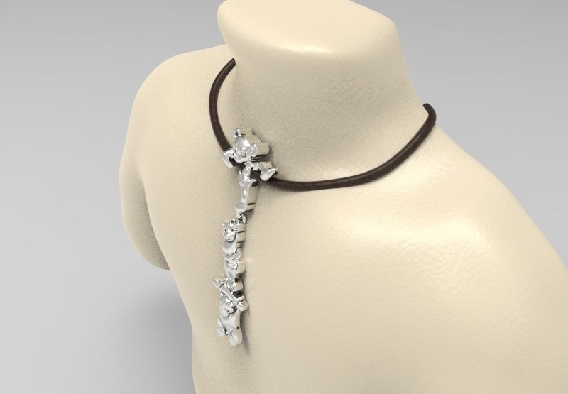 3 bear acrobat 3D model_10