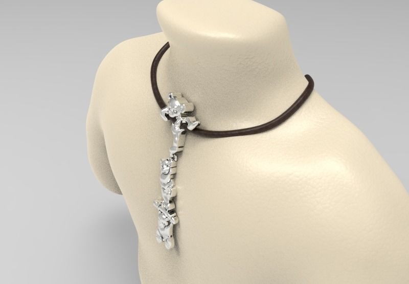 3 bear acrobat 3D model_11