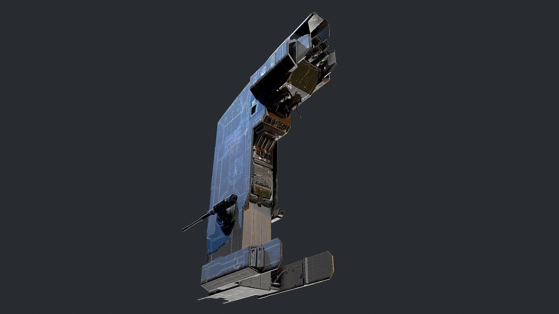 Spacefighter spaceship 3D model_3