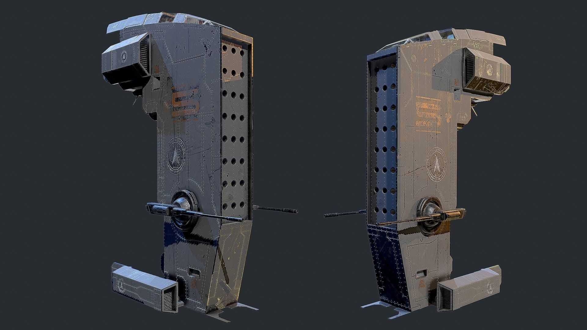 Spacefighter spaceship 3D model_6