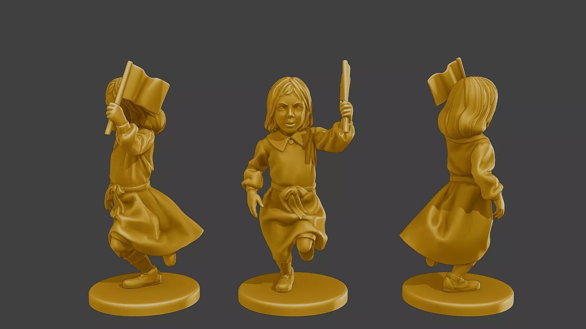 ww2 Casual Little Girl CLG1 008 3D print model