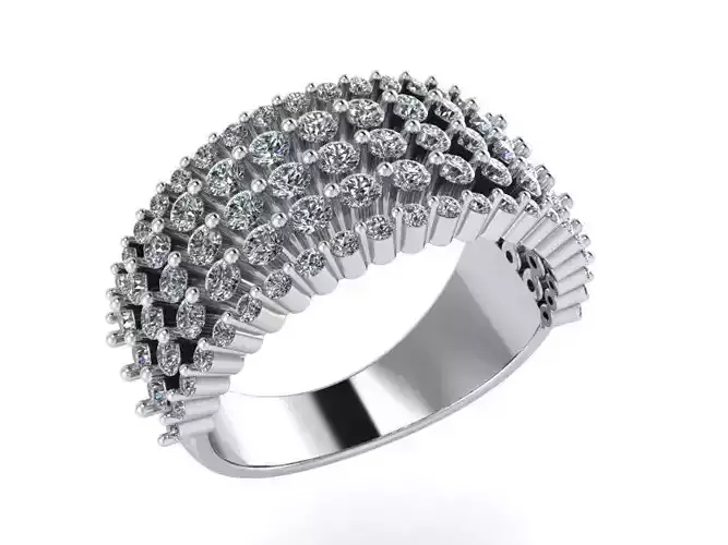 4 row basket seting ring 0005