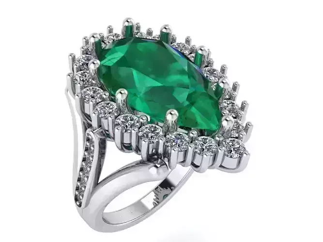 pear halo ring 0003 3D print model