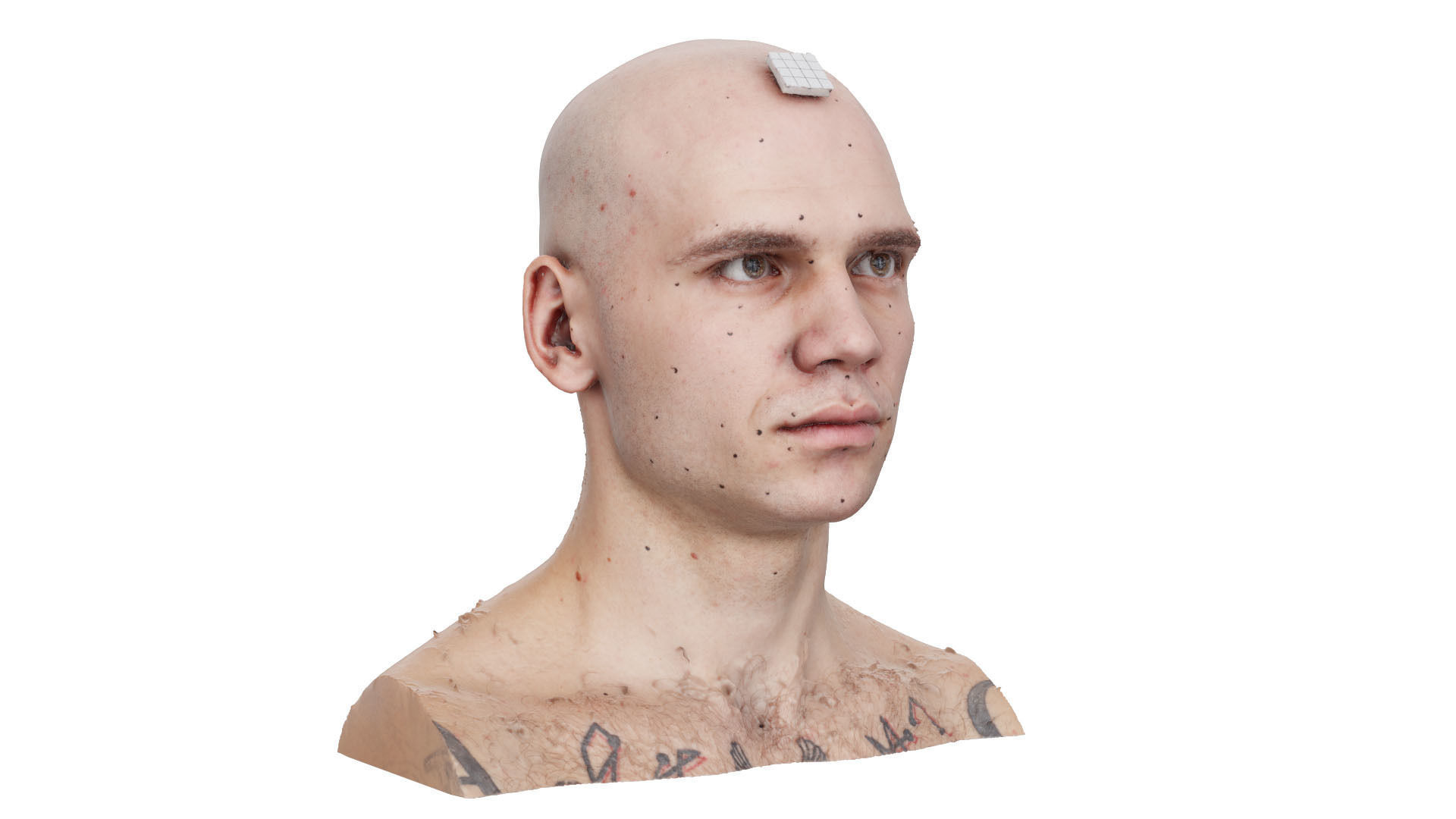 Raw Head Scan Efrain Fields 3D model_2