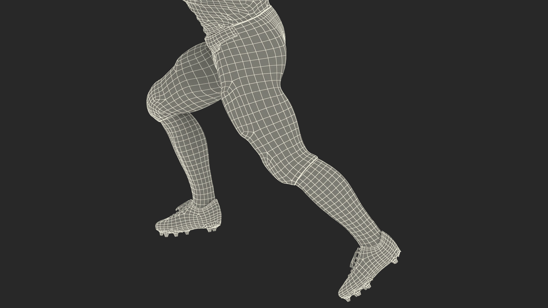 Kansas City Chiefs American Football Player Running The Ball Fur 3D model_23