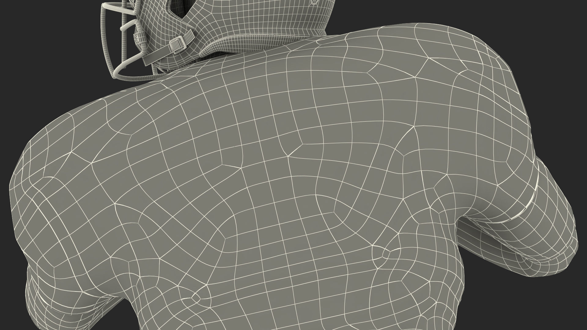 Kansas City Chiefs American Football Player Running The Ball Fur 3D model_24