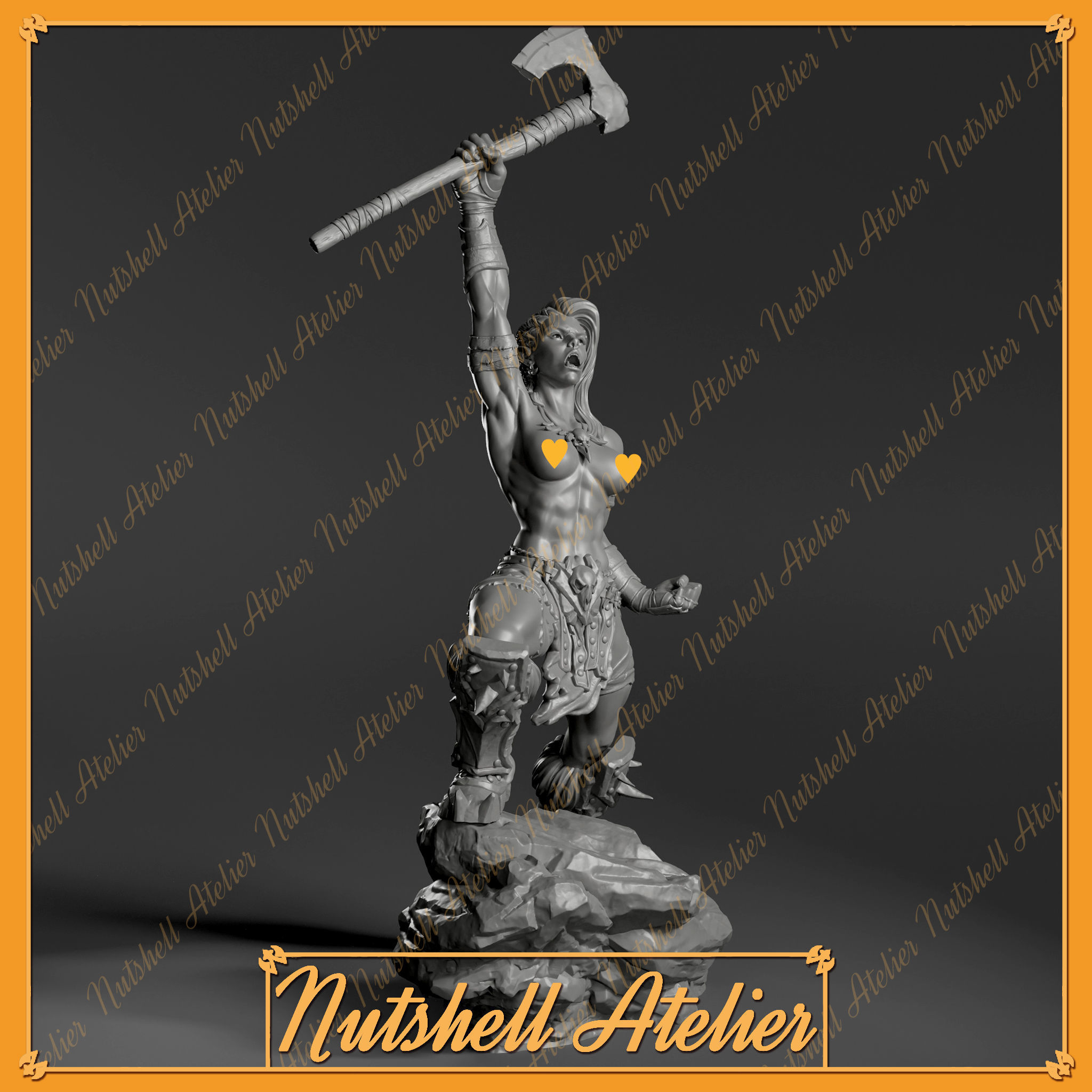 Nutshell Atelier - Female Orc - NSFW 3D print model_6