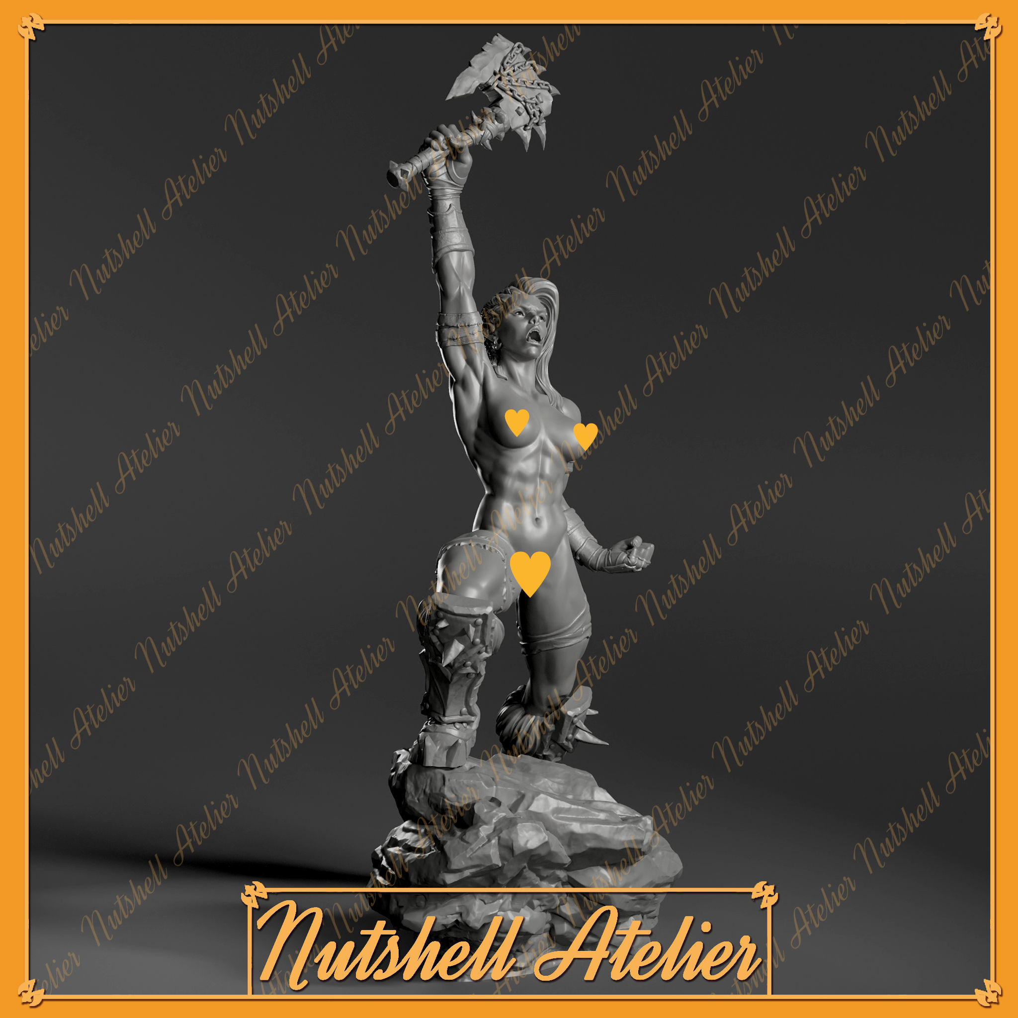 Nutshell Atelier - Female Orc - NSFW 3D print model_7