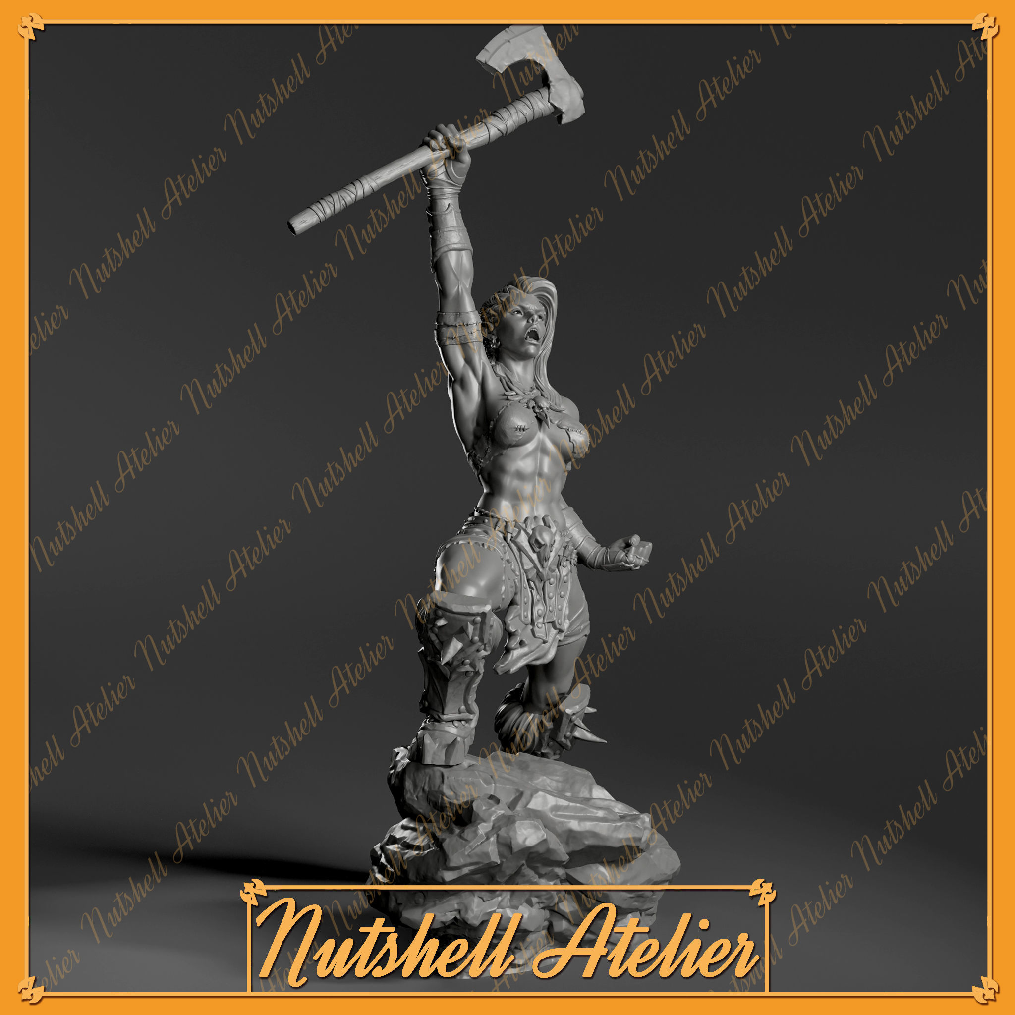 Nutshell Atelier - Female Orc - NSFW 3D print model_4