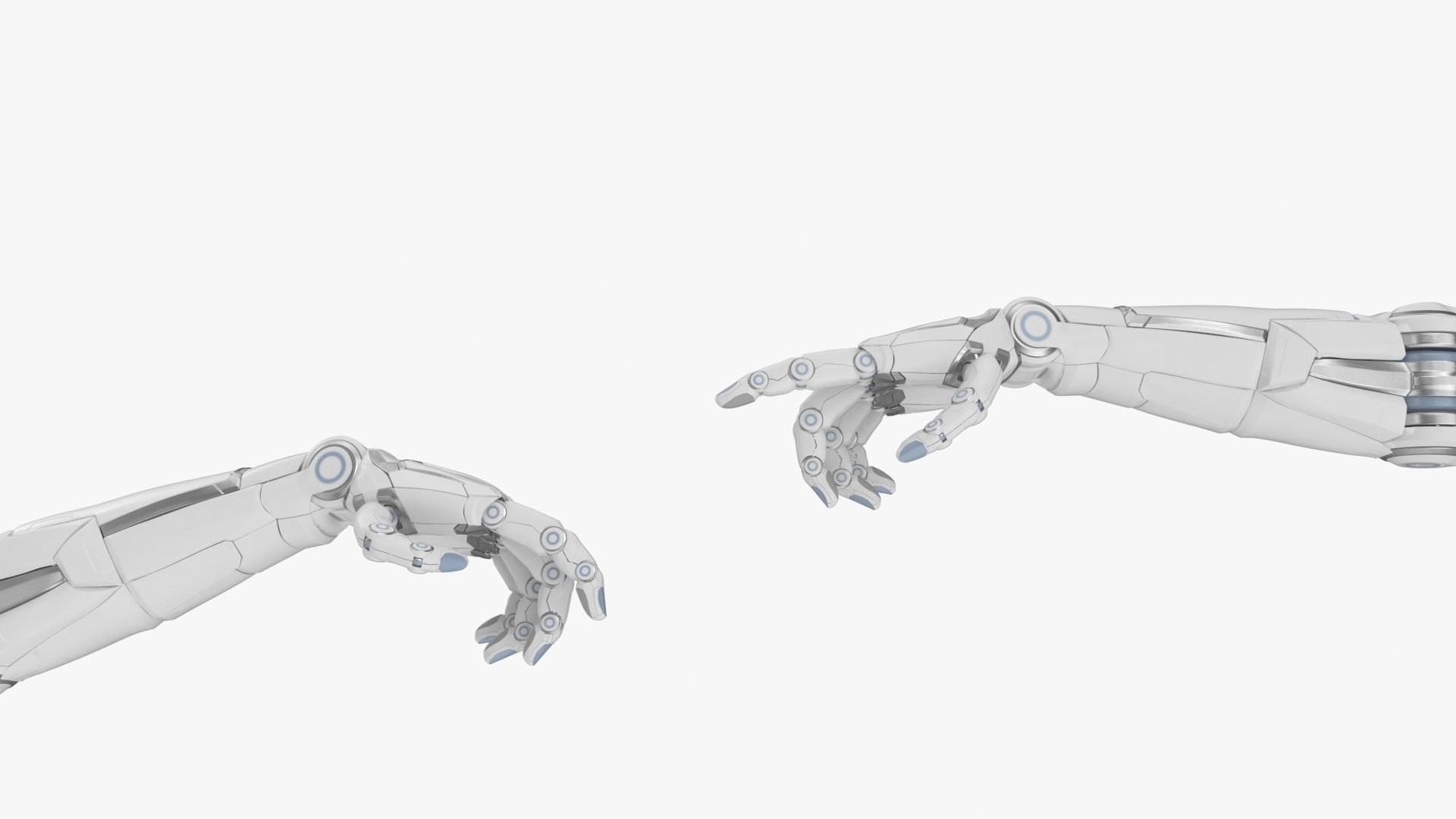 Cyborg female arm 3D model_12