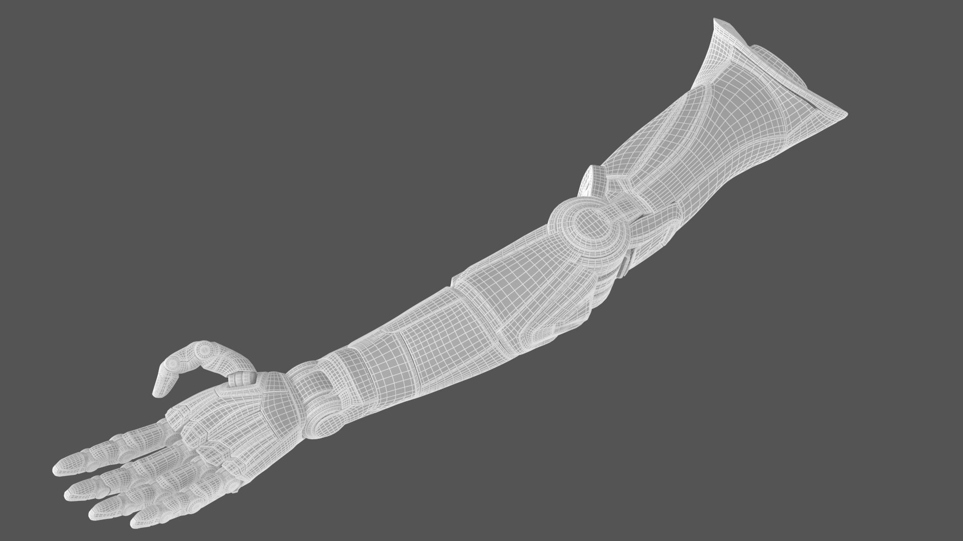 Cyborg female arm 3D model_20