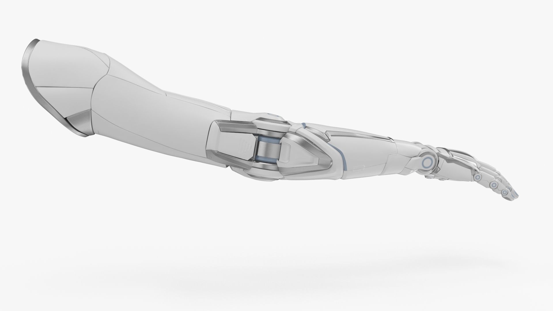 Cyborg female arm 3D model_2