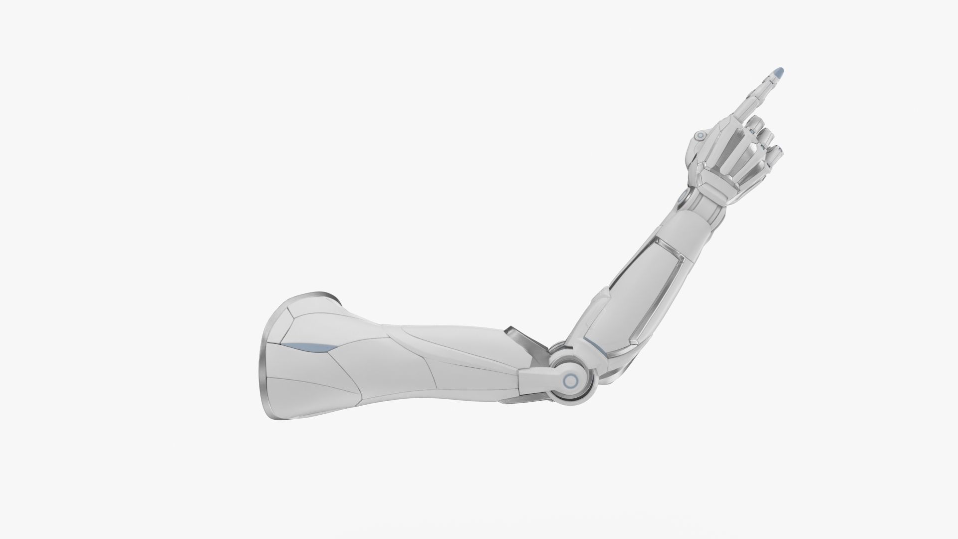 Cyborg female arm 3D model_6