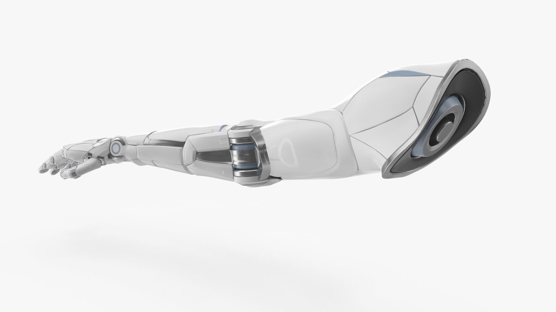 Cyborg female arm 3D model_3
