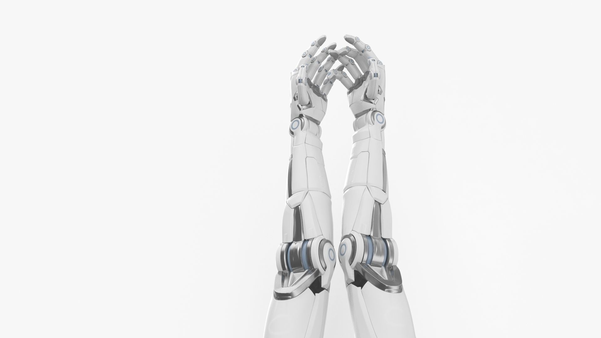 Cyborg female arm 3D model_10