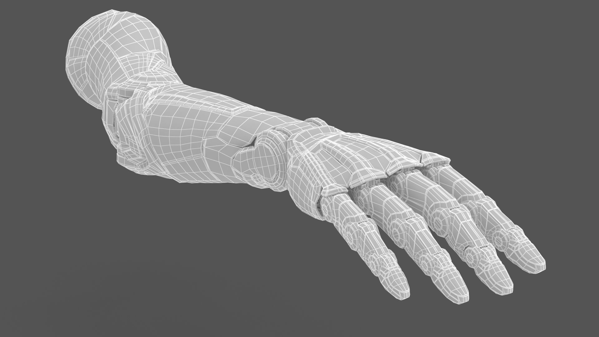Cyborg female arm 3D model_17