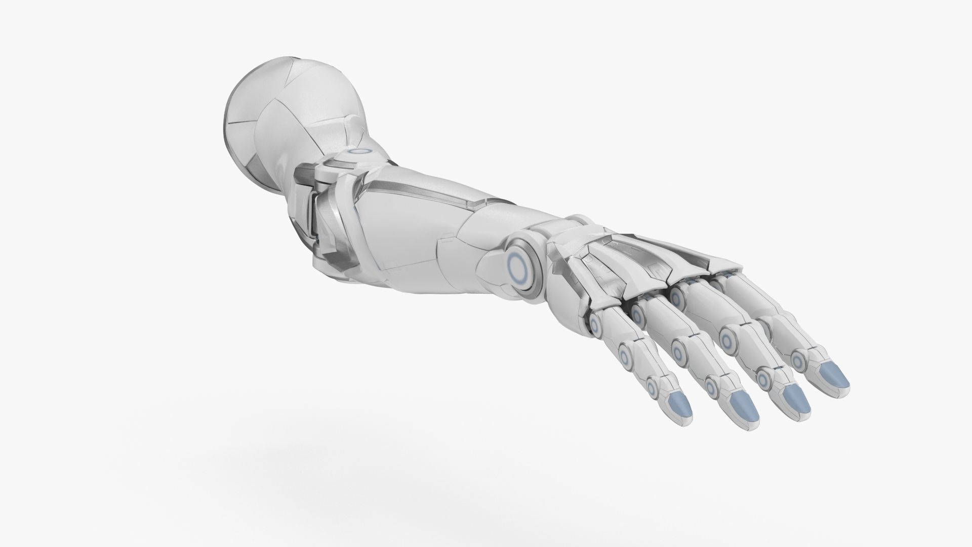 Cyborg female arm 3D model_1