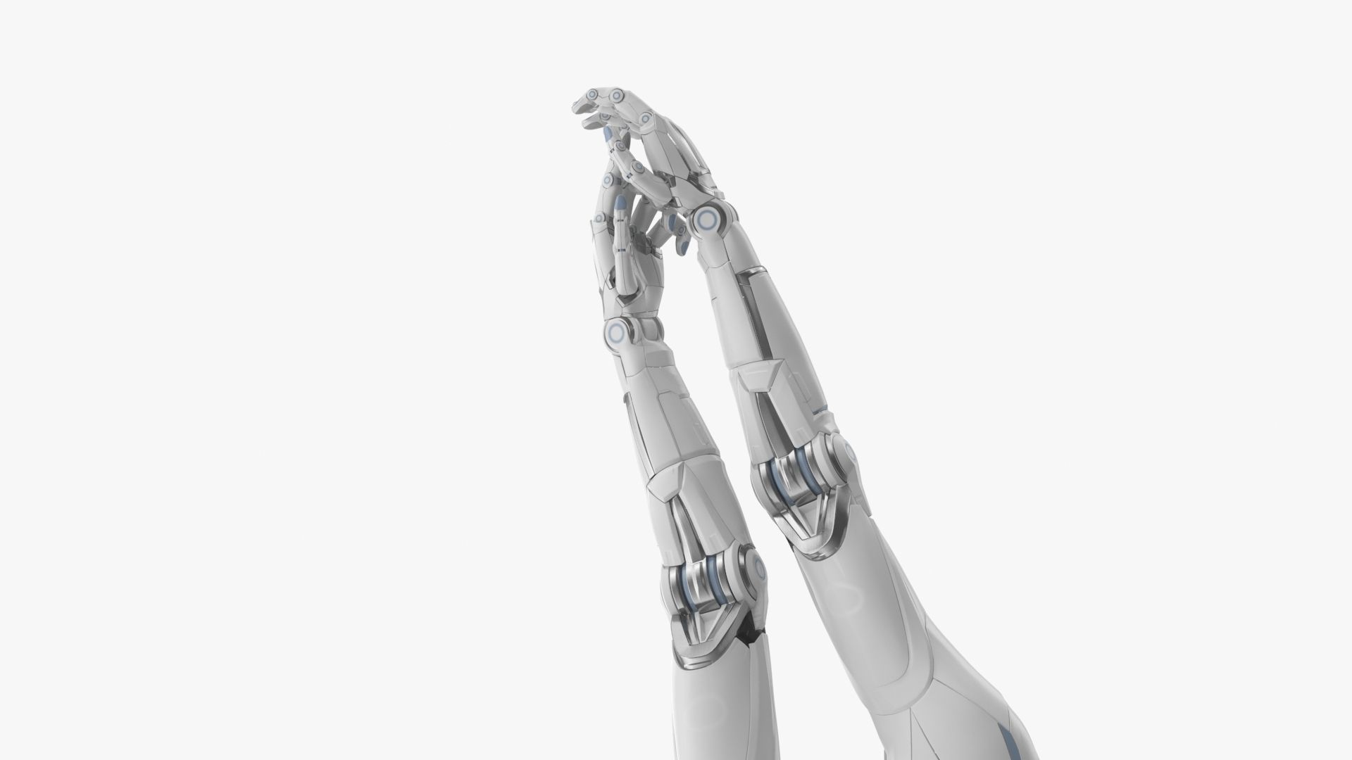 Cyborg female arm 3D model_9