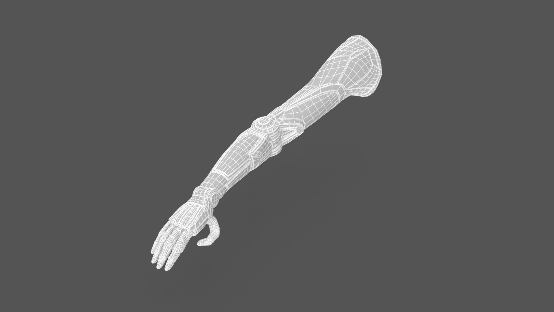 Cyborg female arm 3D model_15
