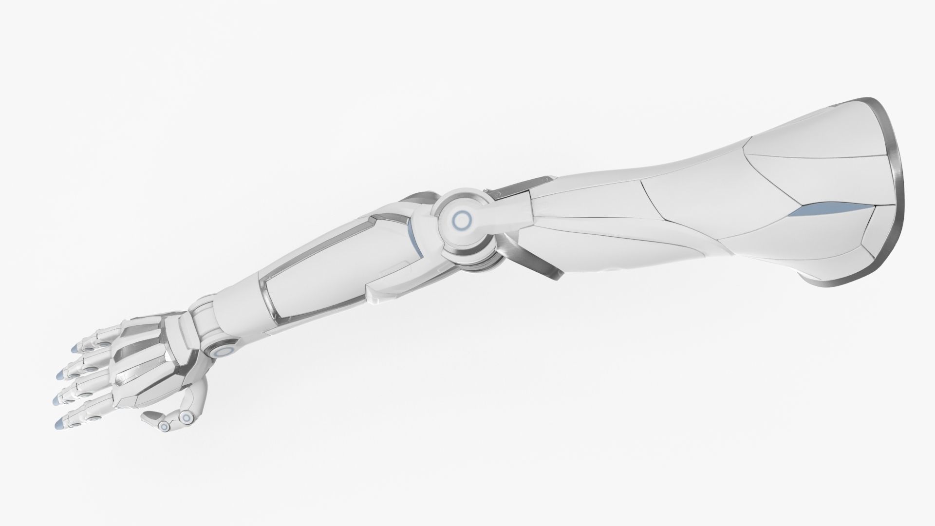 Cyborg female arm 3D model_5