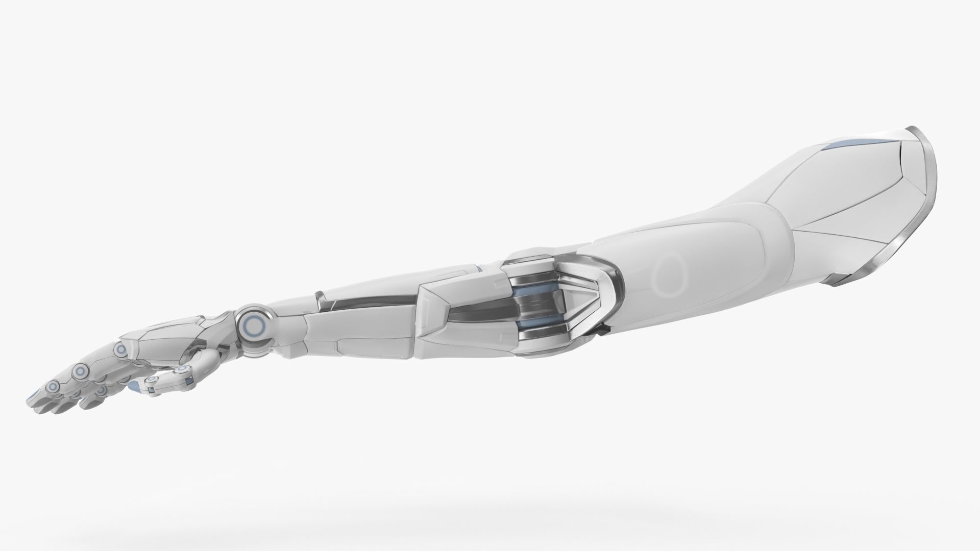 Cyborg female arm 3D model_4