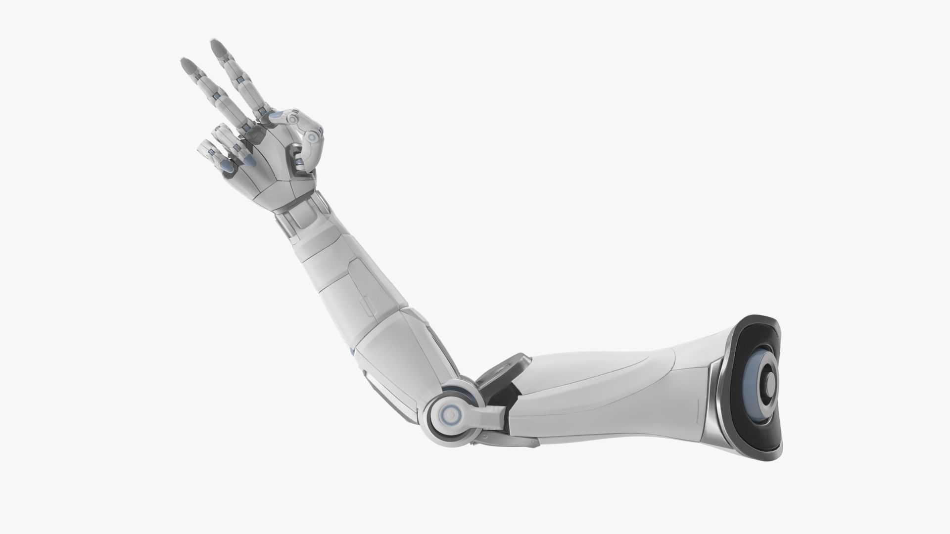 Cyborg female arm 3D model_7