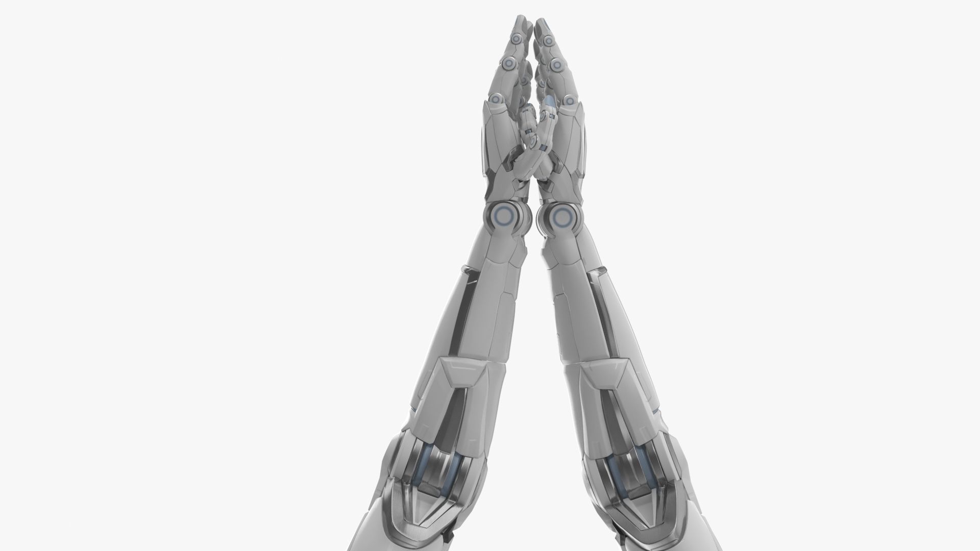 Cyborg female arm 3D model_14