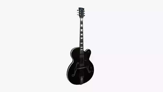 Electric Guitar J03 Black - Music Instrument Design Low-poly 3D model