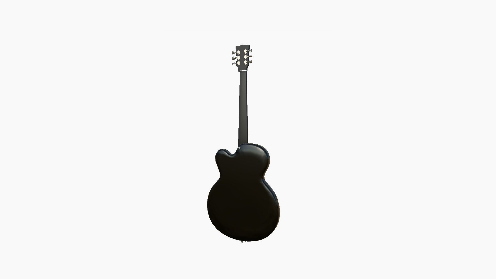 Electric Guitar J03 Black - Music Instrument Design Low-poly 3D model_4