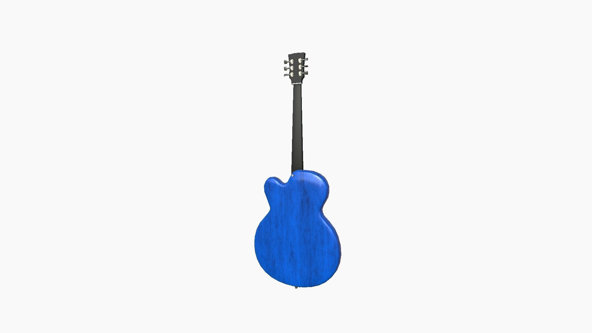 Electric Guitar J05 Dark Blue - Music Instrument Design Low-poly 3D model_4
