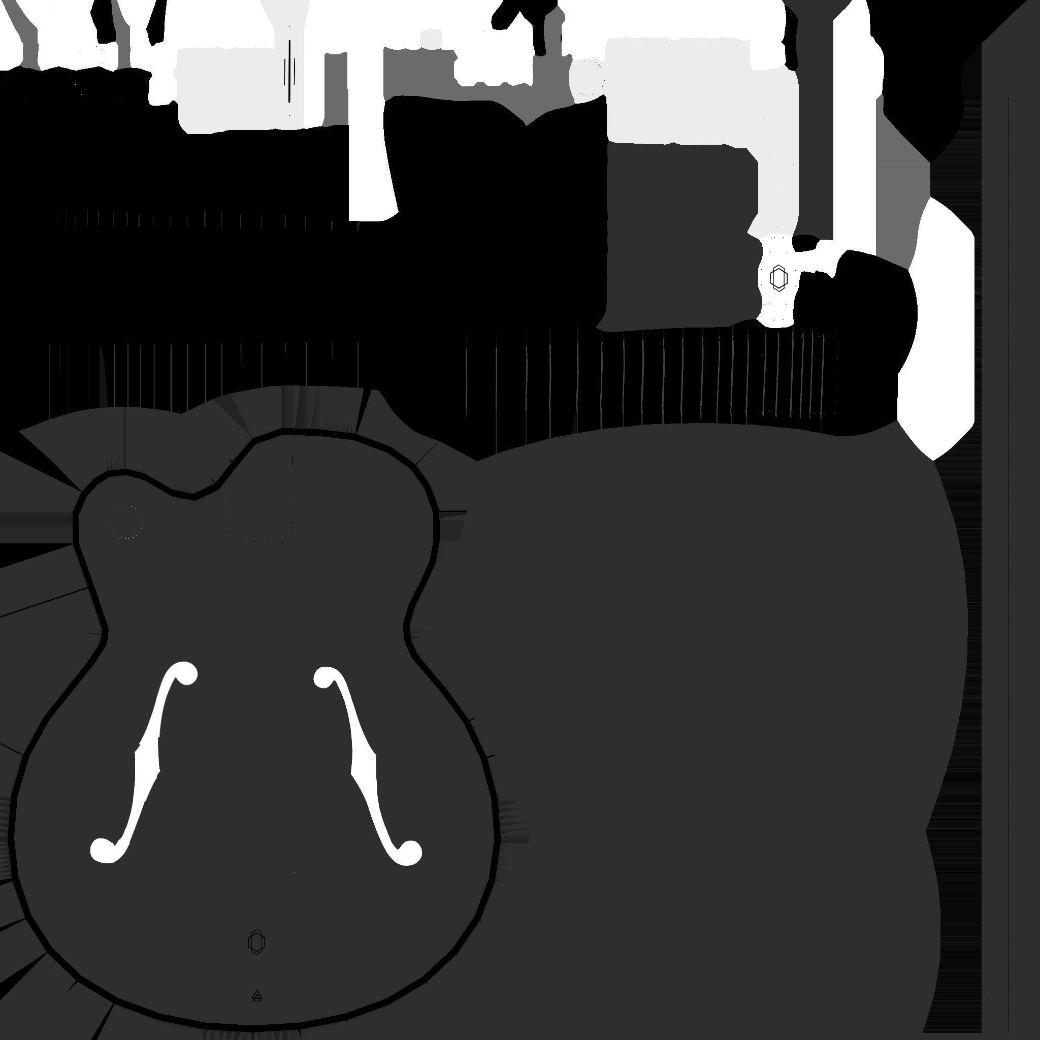 Electric Guitar J06 Pink - Music Instrument Design Low-poly 3D model_22