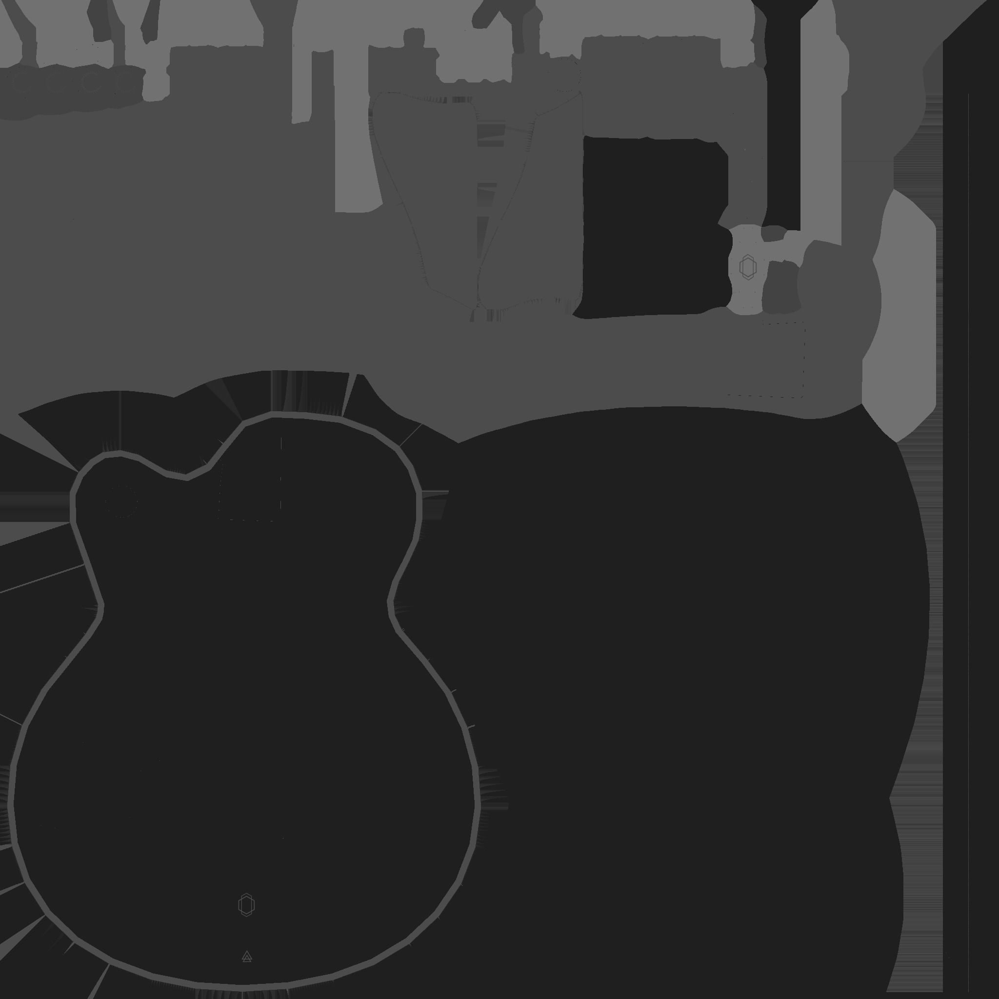 Electric Guitar J06 Pink - Music Instrument Design Low-poly 3D model_24