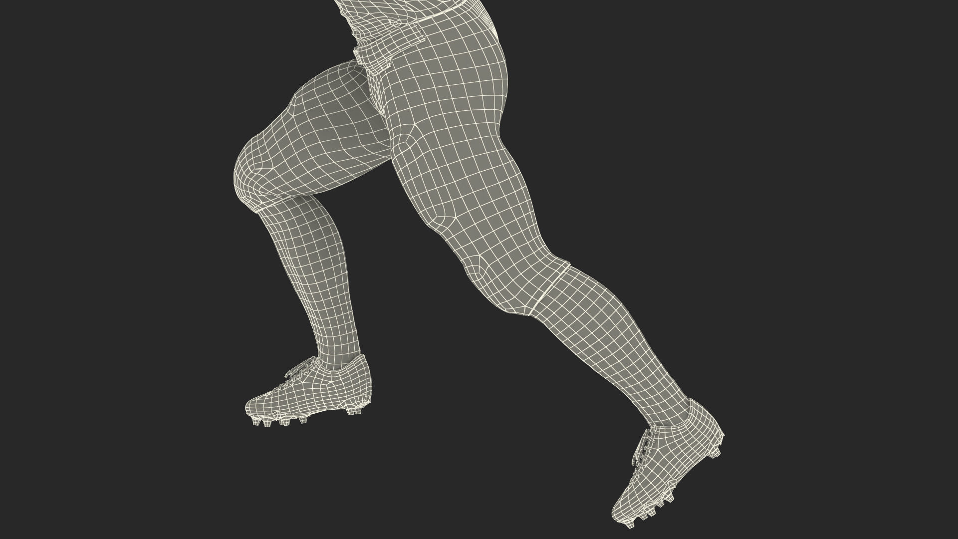 New York Giants American Football Player Running The Ball Fur 3D model_23